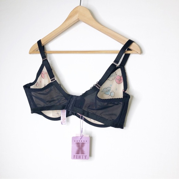 Savage X Fenty sheer cute lip embroidered bra - Picture 7 of 9